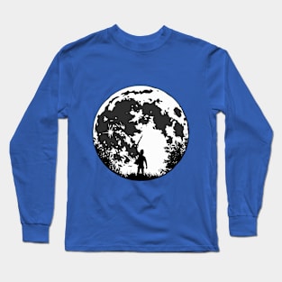 Wander in Moon (silhouette) Long Sleeve T-Shirt